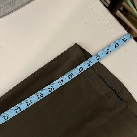 Coldwater Creek Olive Green High Rise Relaxed Wide Leg Trouser Pants Size 12 - Picture 10 of 13